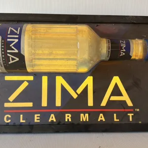 Zima 1992 Clearmalt Illuminated Advertising Sign with 3D Bottle