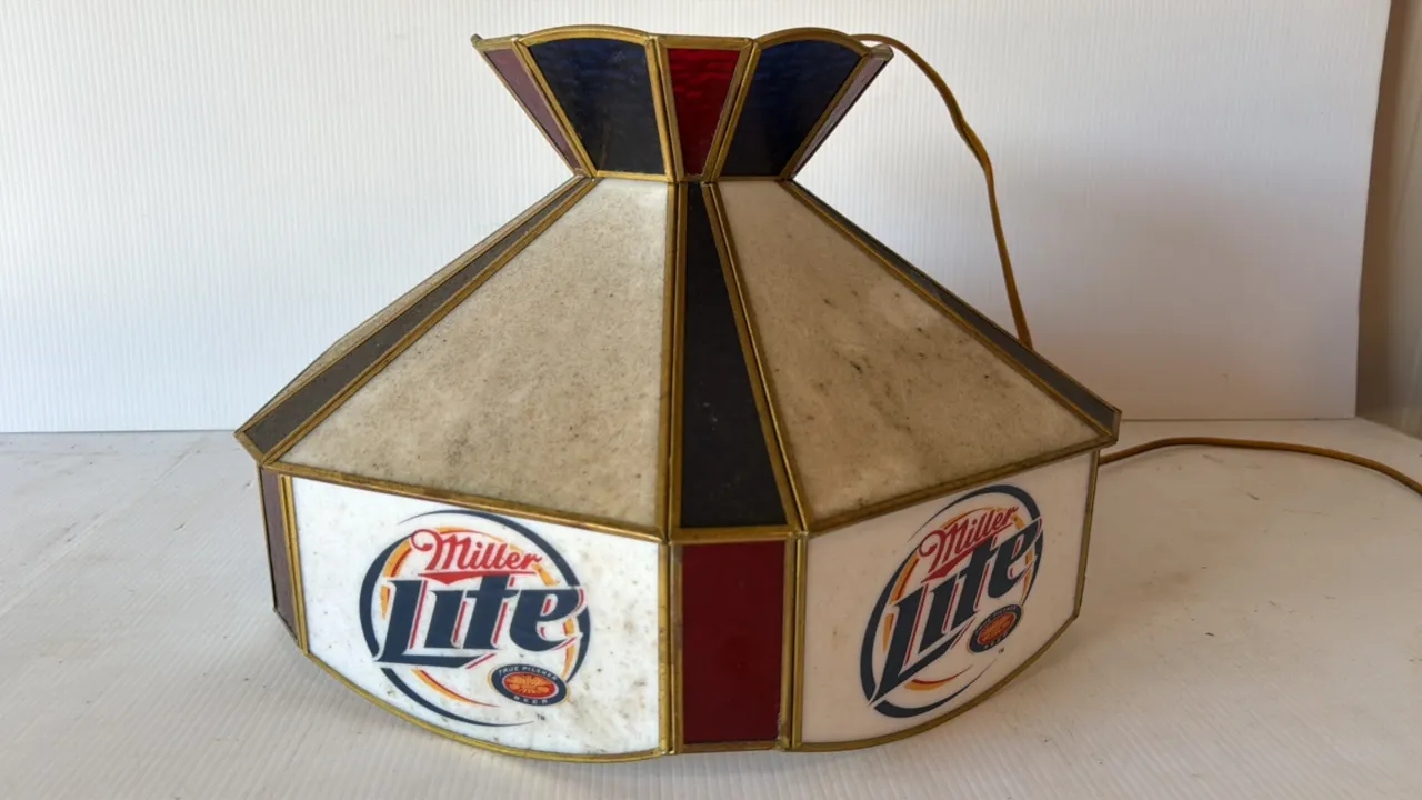 Vintage Miller Lite Advertising Lamp Shade