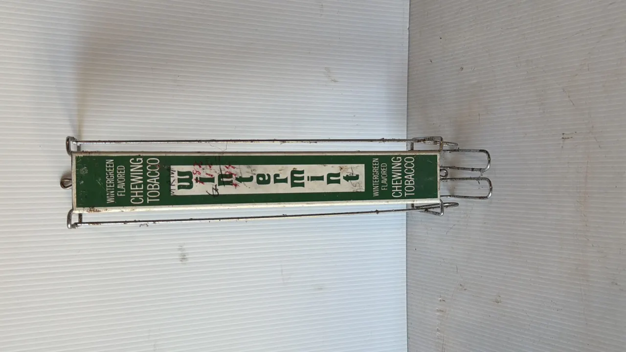 Wintermint Wintergreen Flavored Chewing Tobacco Advertising Sign Dispenser
