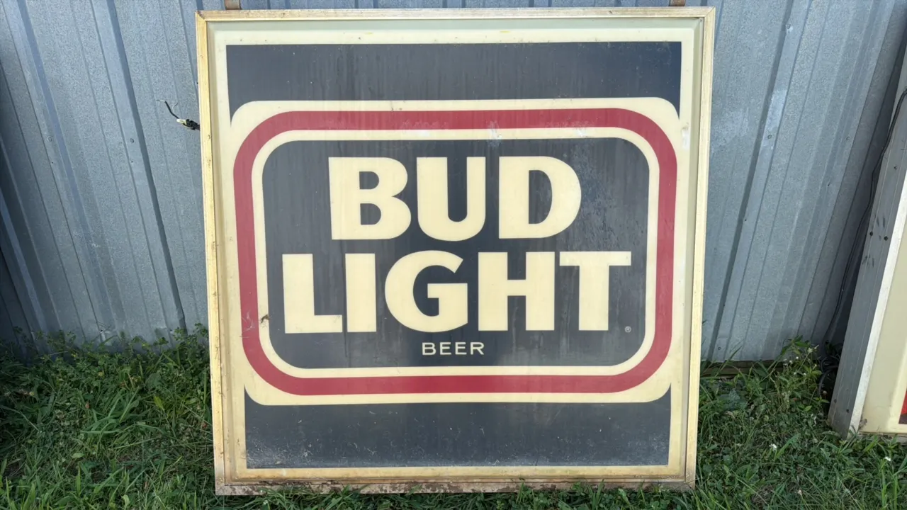 Bud Light Beer Advertising Sign
