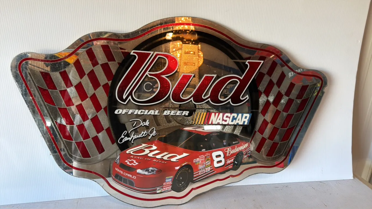 Budweiser NASCAR Dale Earnhardt Jr. #8 Chevrolet Monte Carlo Advertising Mirror
