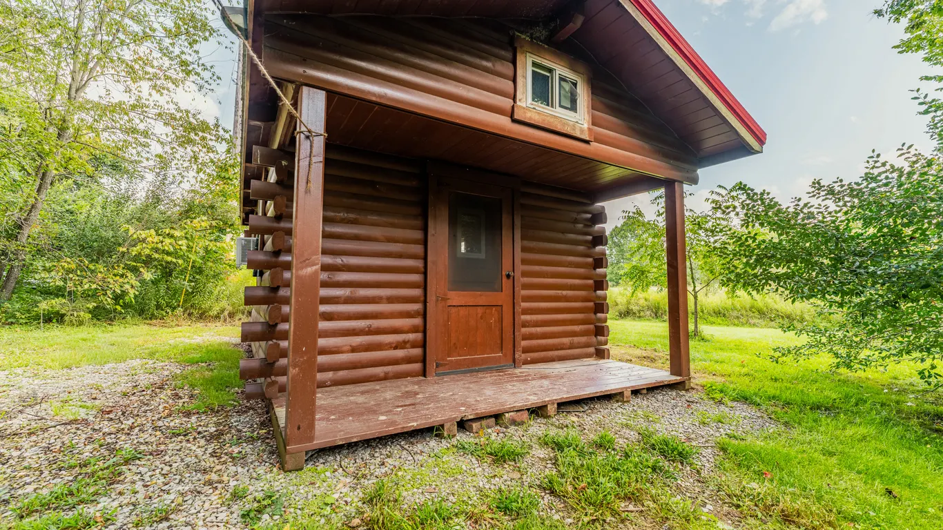 12 x 16 Log Cabin with porch and loft