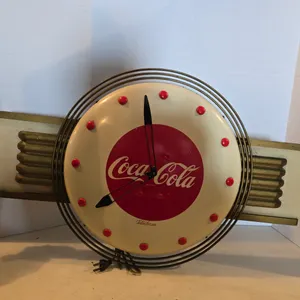 1948 ELECTRIC COCA-COLA WALL CLOCK 36" LONG