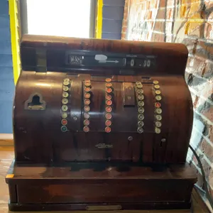 Antique Wooden National Cash Register