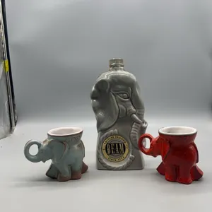 VARIETY OF ELEPHANTS -FRANKOMA & JIM BEAM BOTTLE