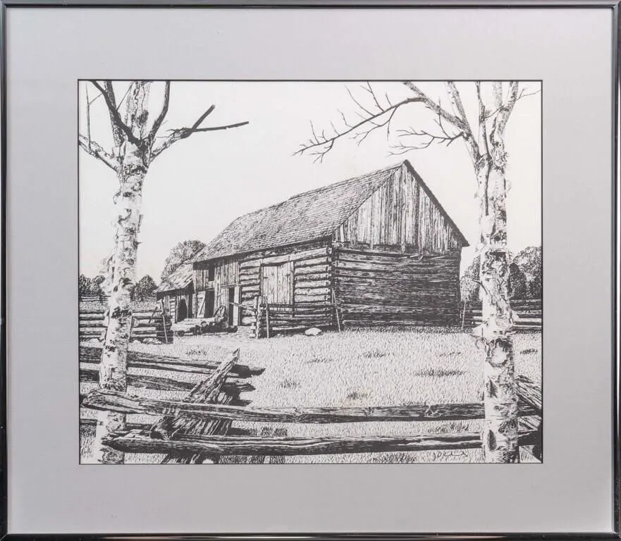 J.D. RICHARDS 'ABANDONED CABIN' LITHOGRAPHIC PRINT
