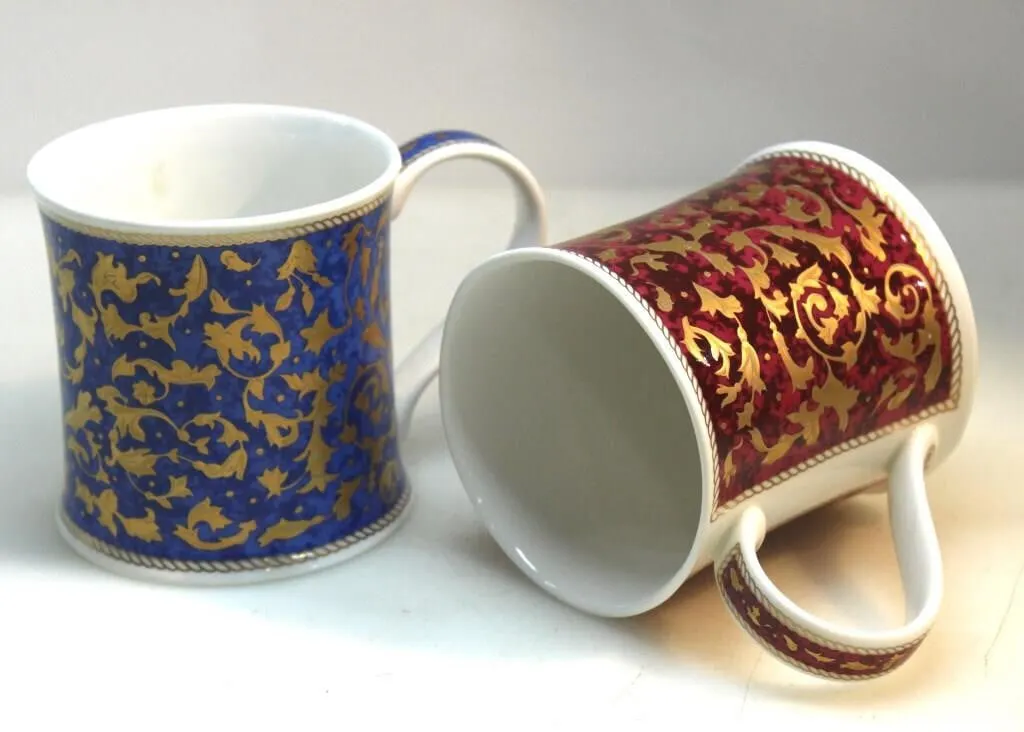 DUNOON BONE CHINA "MANTUA" COFFEE MUGS