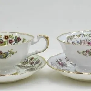 PARAGON "ANTIQUE SERIES" TEA CUPS & SAUCERS