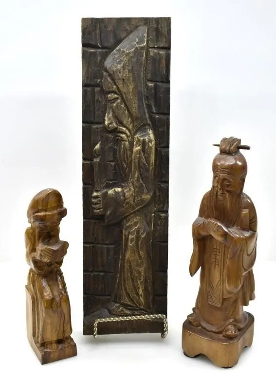 THREE WISEMEN WOOD CARVINGS