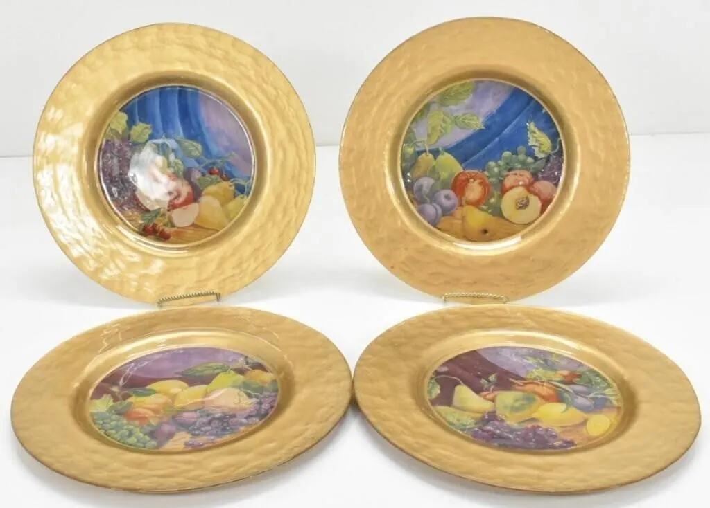 DECORATIVE GLASS CHARGER PLATES