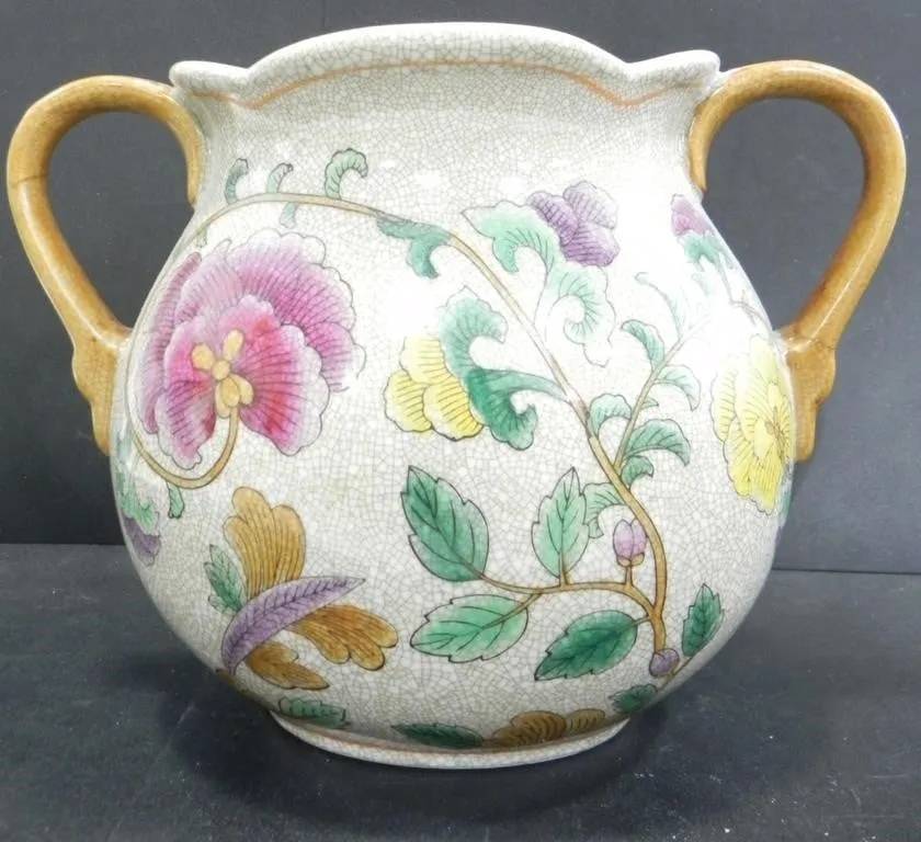 TWO HANDLE CERAMIC VASE OR PLANTER