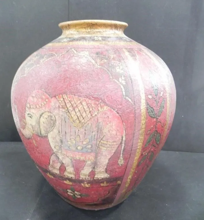 HAND PAINTED KASHMIRI PAPER DECORATIVE VASE