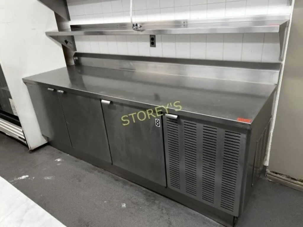 8' Refrigerated S/S Prep Table