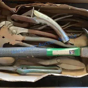 PLIERS, OIL SPOUT, HAMMER, ETC