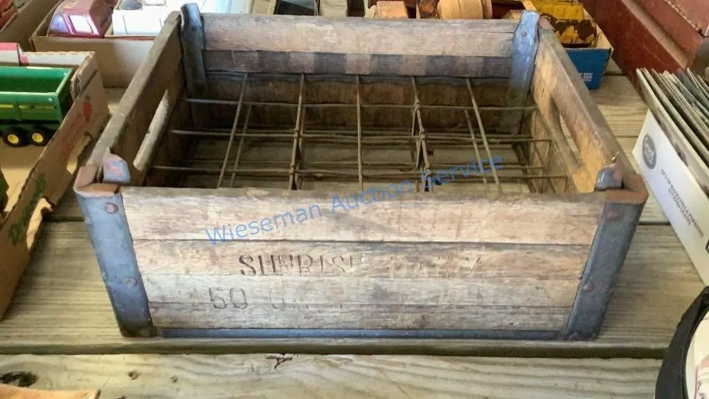 SUNRISE DAIRY WOODEN MILK CRATE
