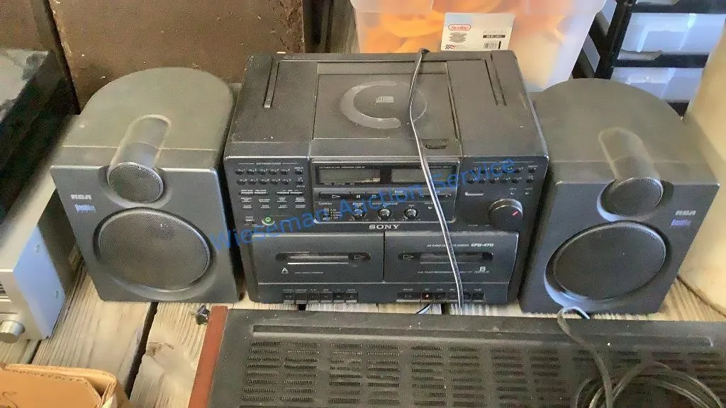 SONY STEREO AND RCA SPEAKERS