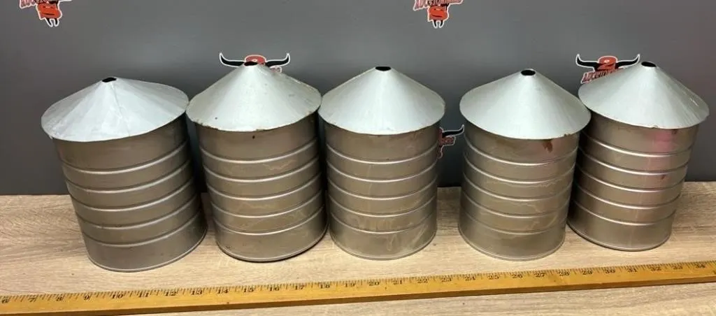 5 Custom Grain Bins 5" x 9" High.