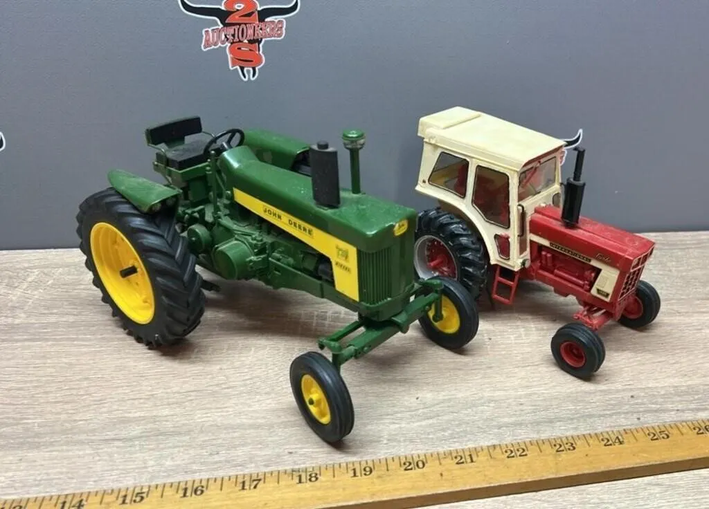 2 Plastic Model Kit Tractors.