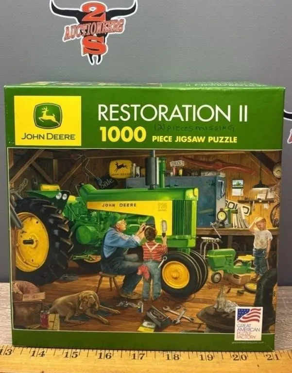 John Deere 1000pc Puzzle. 2Pcs Missing Per