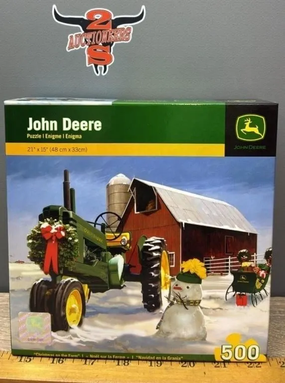 Jon Deere 500pc Puzzle- Christmas On The Farm.