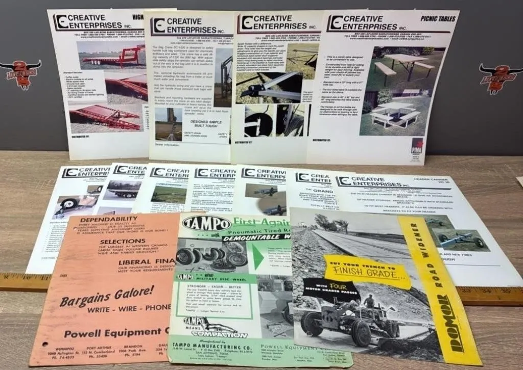 Creative Enterprises & Other Equipment Leaflets.