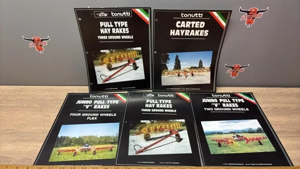 5 Tonutti Hay Rake Leaflets. *PR