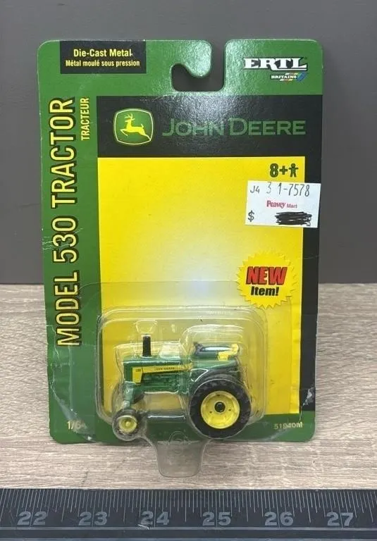 1:64 ERTL John Deere Model 530 Die Cast Tractor.