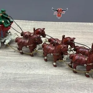 26.5� Cast Iron Clydesdale Beer Wagon. *SC