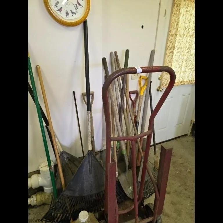 Tools Hardware Red Garden Tools Lot with Rakes Sh