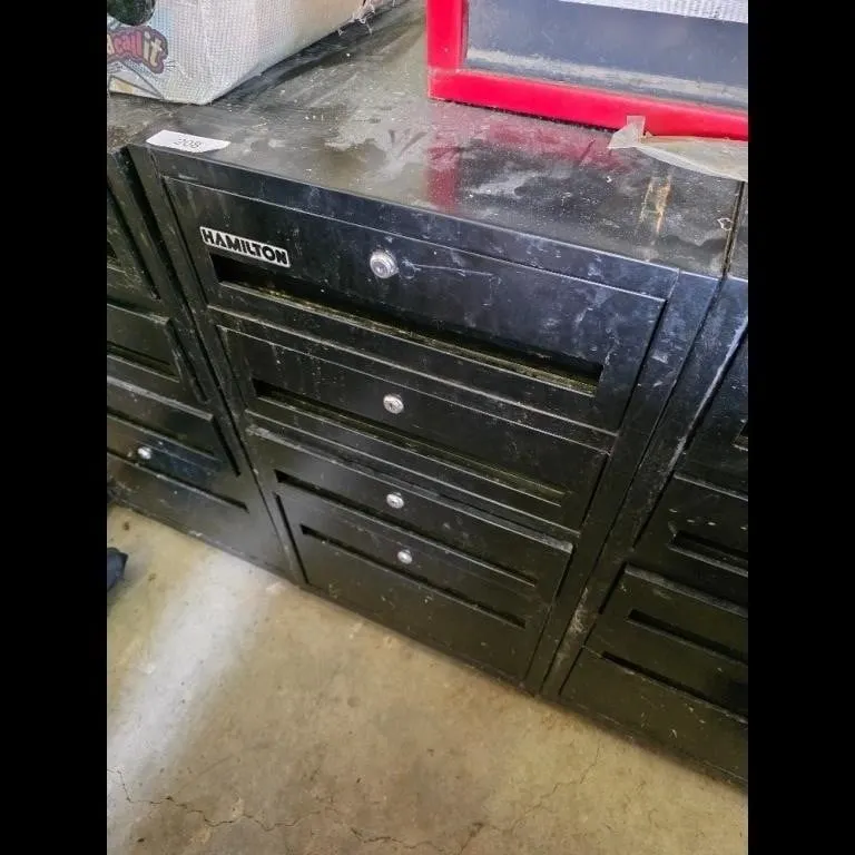 Hamilton Black Metal Tool Chest Cabinet