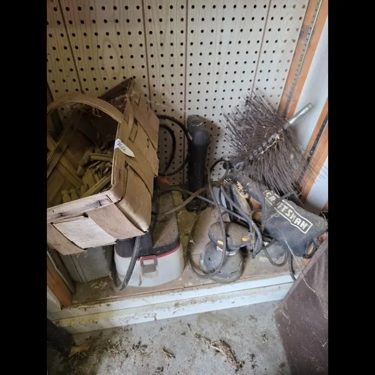 Craftsman Tools Lot - Sander, Basket, Chimney Brus