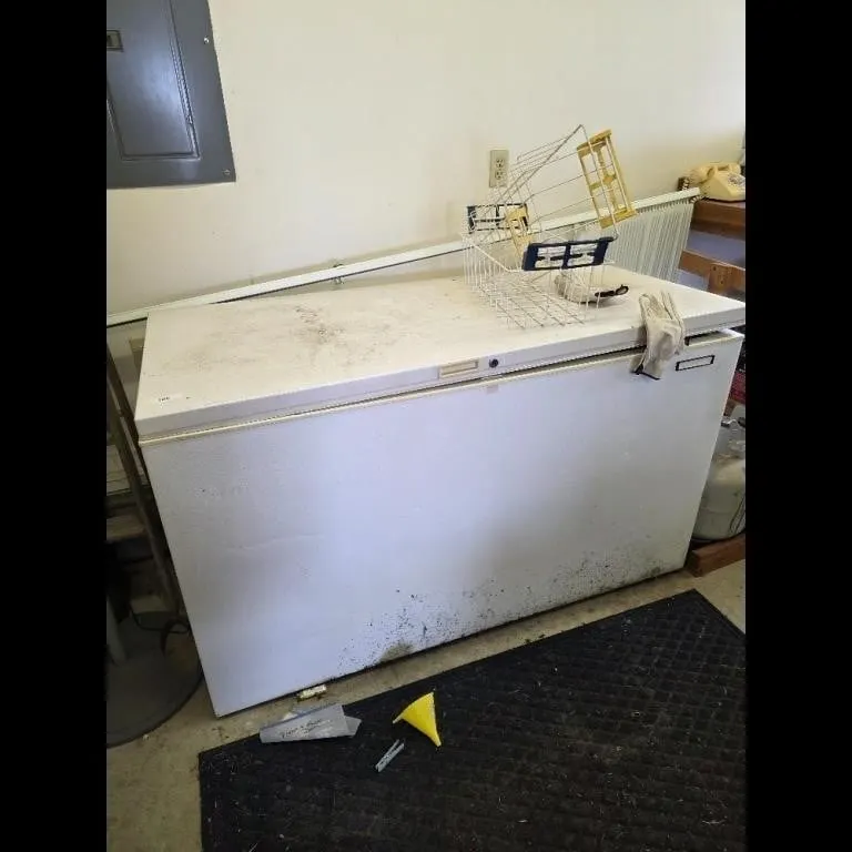 Used White Chest Freezer - Working Some Wear