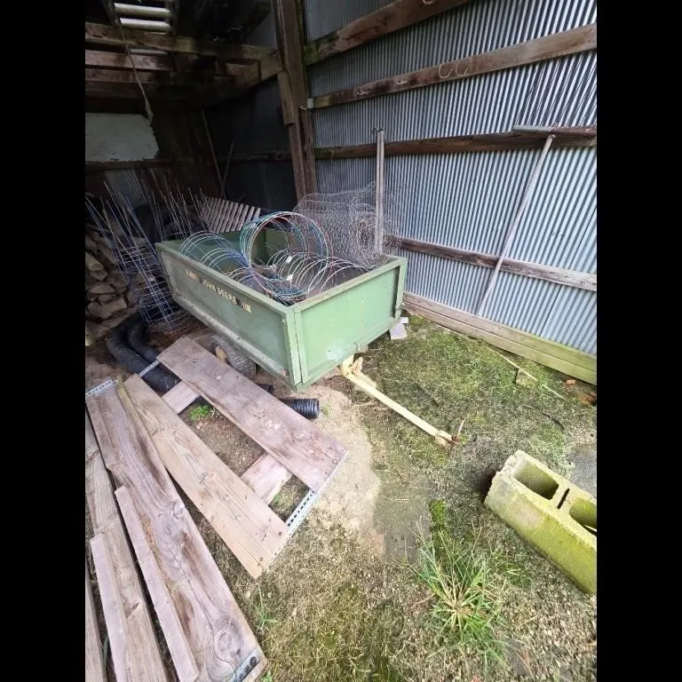 John Deere Utility Cart Trailer with Wire Cages