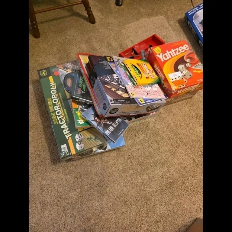 Toys Games Lot Board Games Yahtzee Chess Crayola