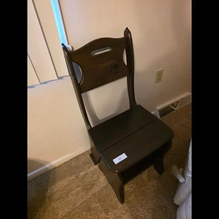 Wooden Step Stool Chair