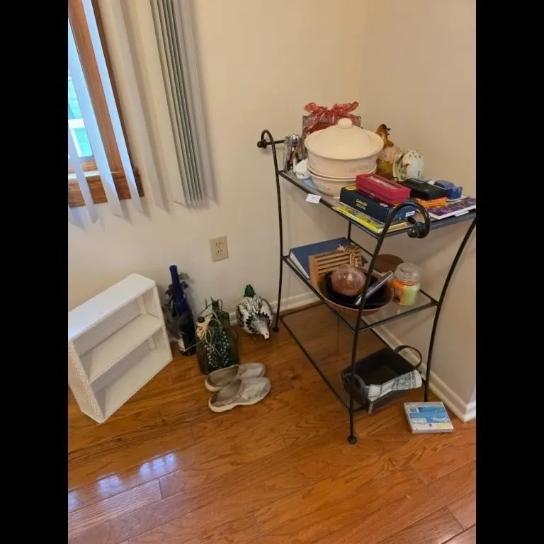 Wicker Shelf Serving Dish Bar Cart Decor Lot Mult