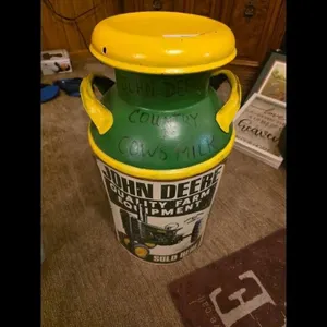 John Deere Country Cows Milk Decorative Milk Can