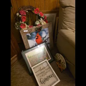 Home Decor Collection Cardinal Tractor Heaven Sign