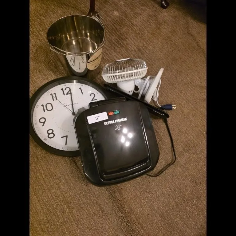 George Foreman Grill Lot - Black White Silver Hous