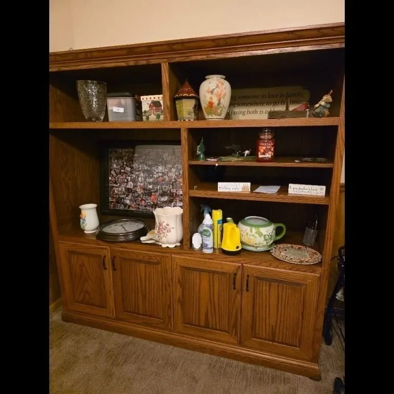 Brown Wooden Bookcase - 72 H x 48 W x 12 D