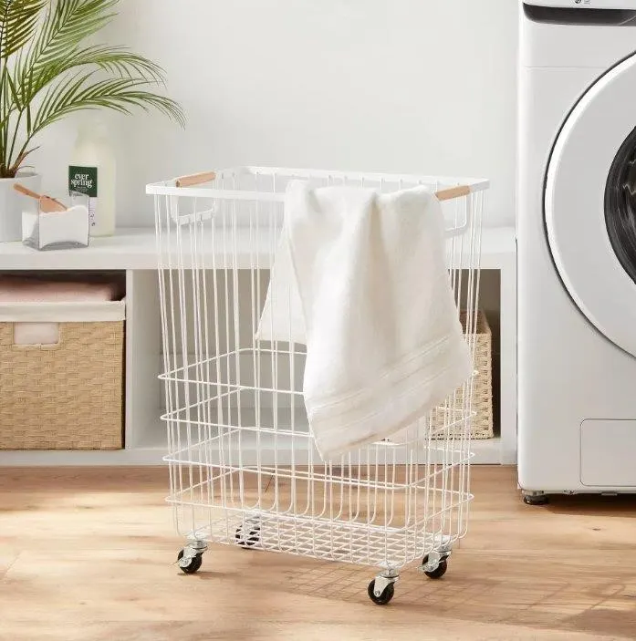 Wire Rolling Laundry Hamper