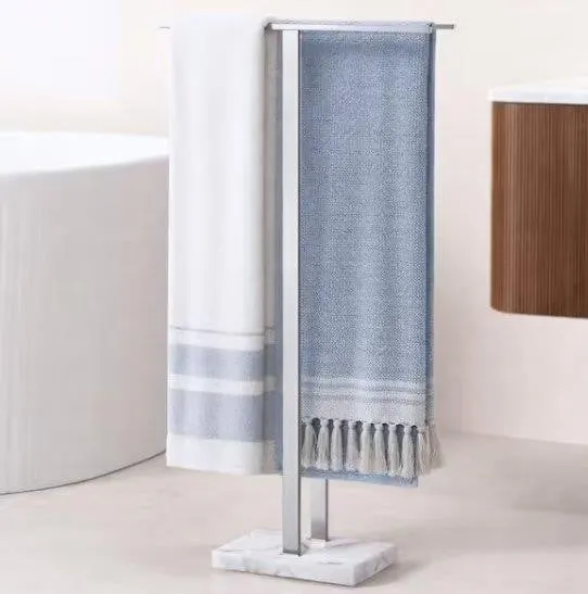 KES 2-Tier Freestanding Marble Base Towel Rack