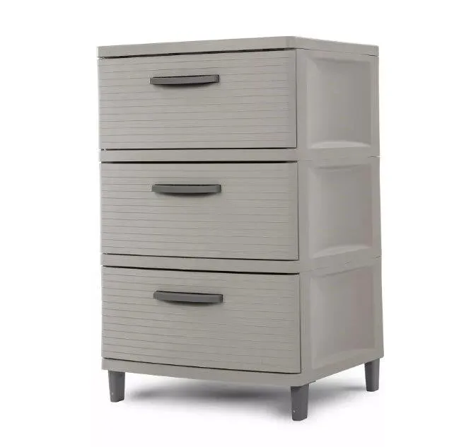 Brightroom 3-Drawer Storage Cabinet Gray
