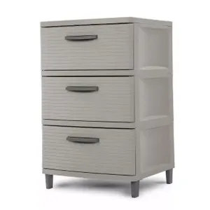 Brightroom 3-Drawer Storage Cabinet Gray
