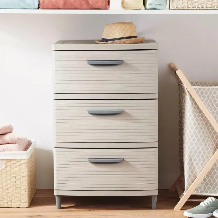 Brightroom 3 Drawer Storage Cabinet Gray
