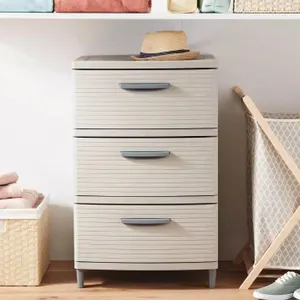 Brightroom 3 Drawer Storage Cabinet Gray