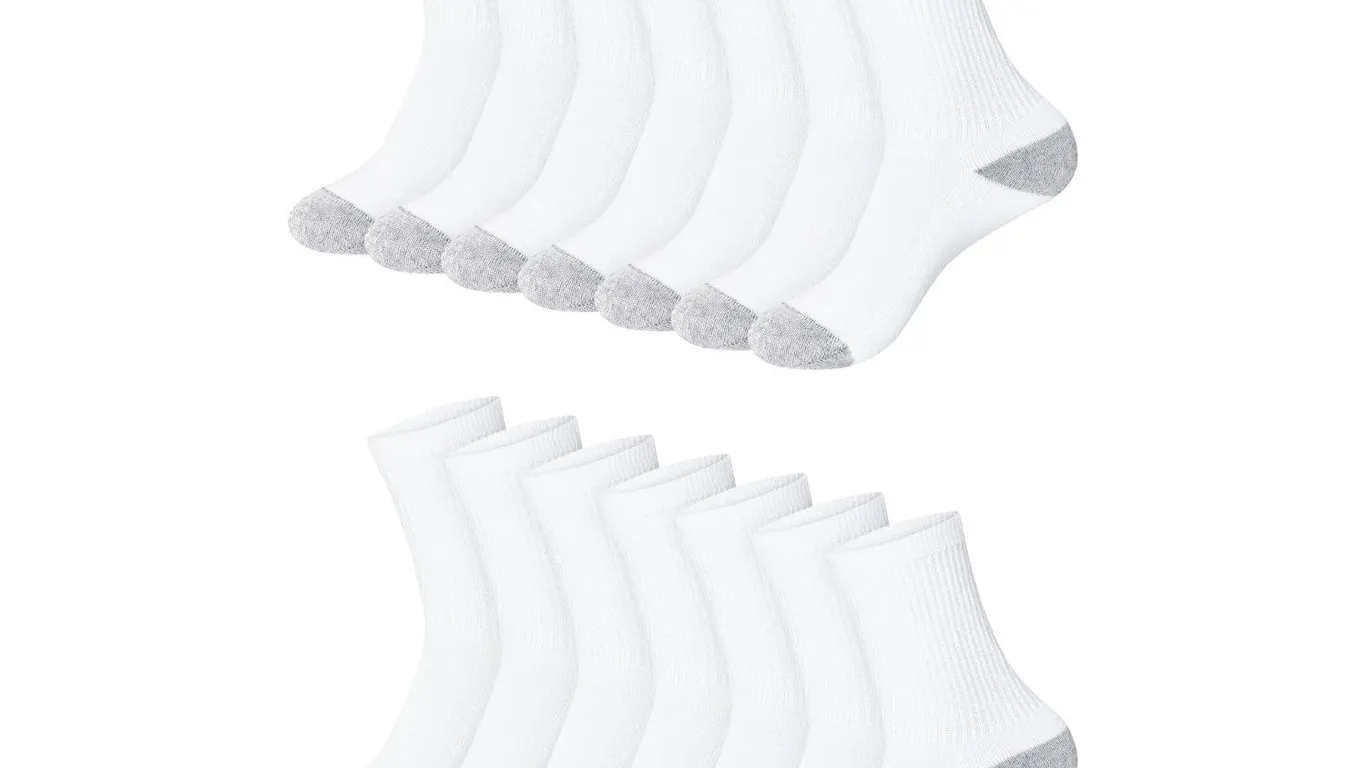 Hanes Crew Athletic Socks Size 5-9 14pk