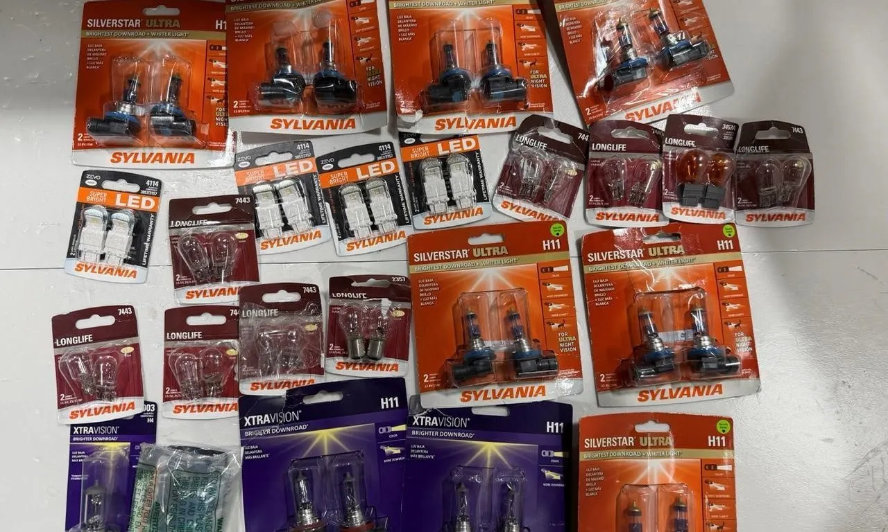 Sylvania Automotive Headlight And Signal Bulb Lot
