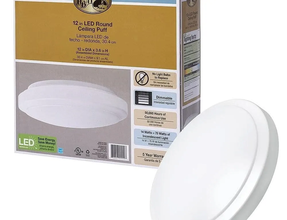 Hampton Bay 54074391 12in LED Flush Mount Light
