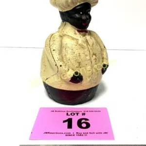 UNCLE MOSES / JOLLY CHEF CAST IRON BANK